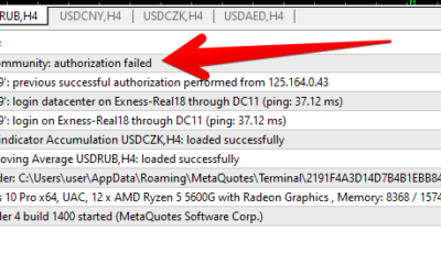MQL 5 Community Authorization failed pada Meta Trader