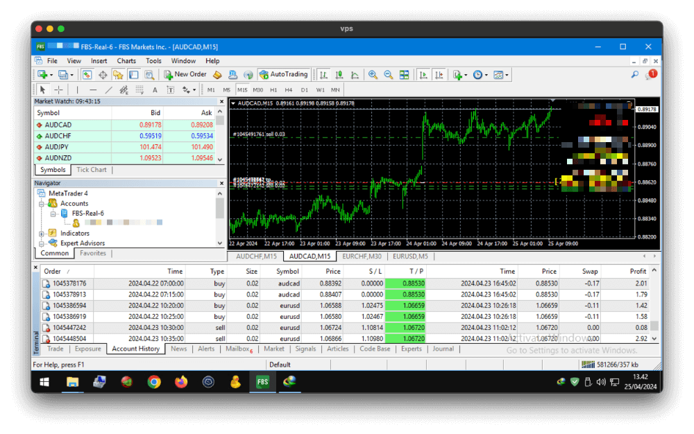 vps forex