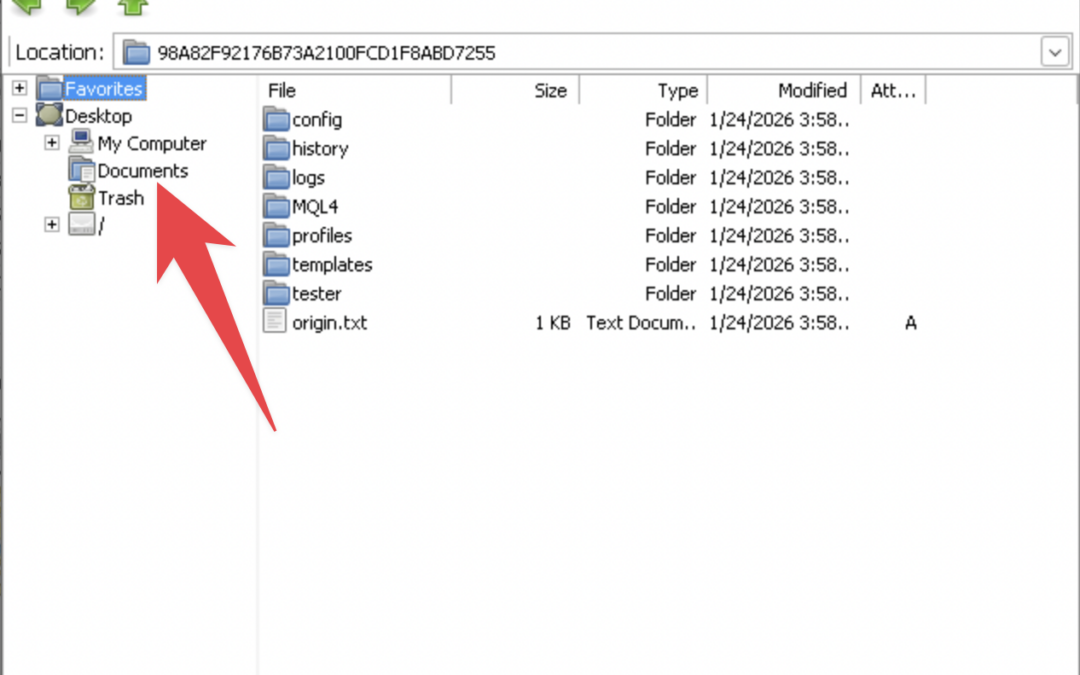 Cara copy File ke Meta Trader digiOS